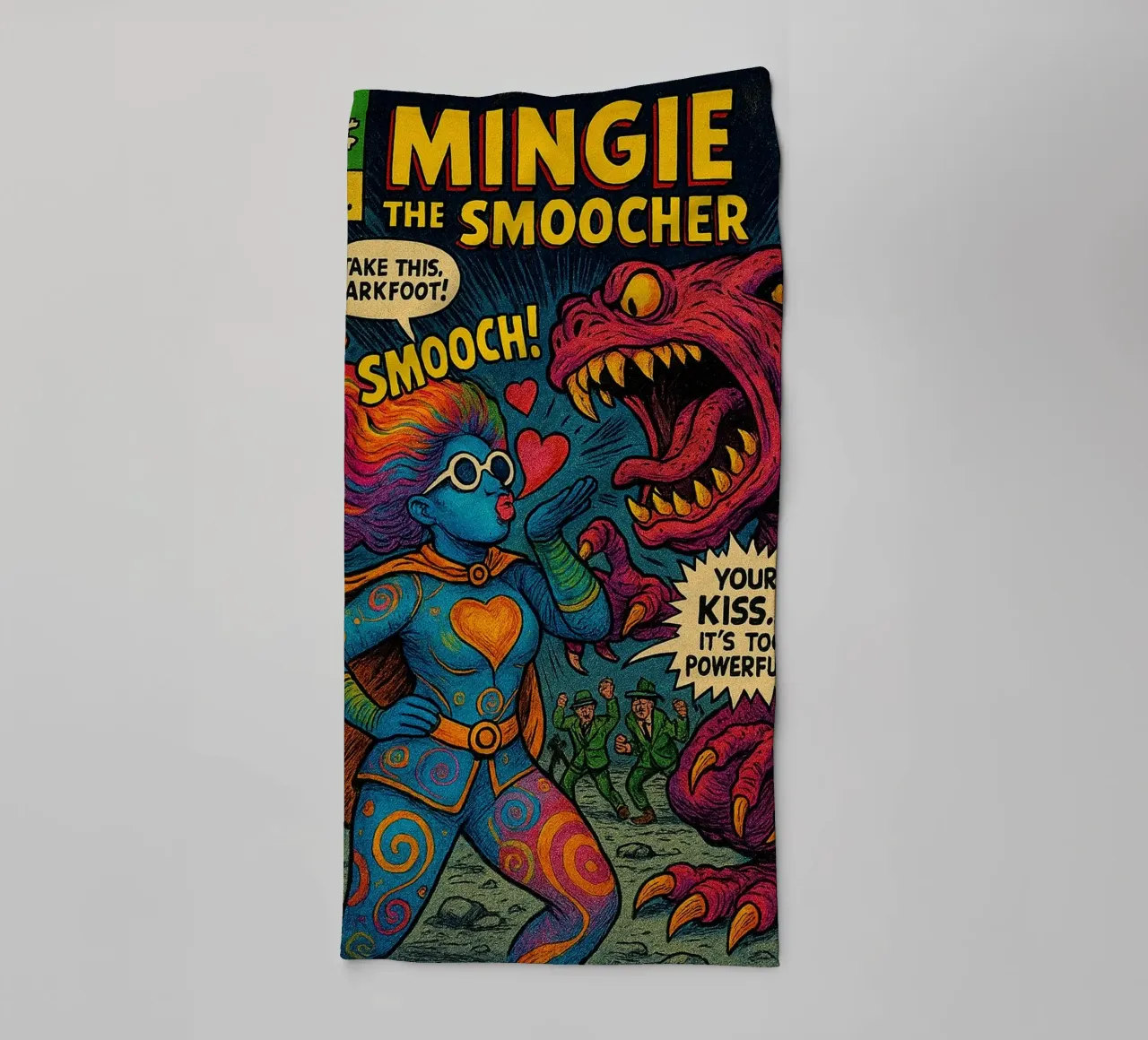MINGIE THE SMOOCHER 1 - Fresh Supes On The Block asciugamano da bagno da Vintage Van Gogh