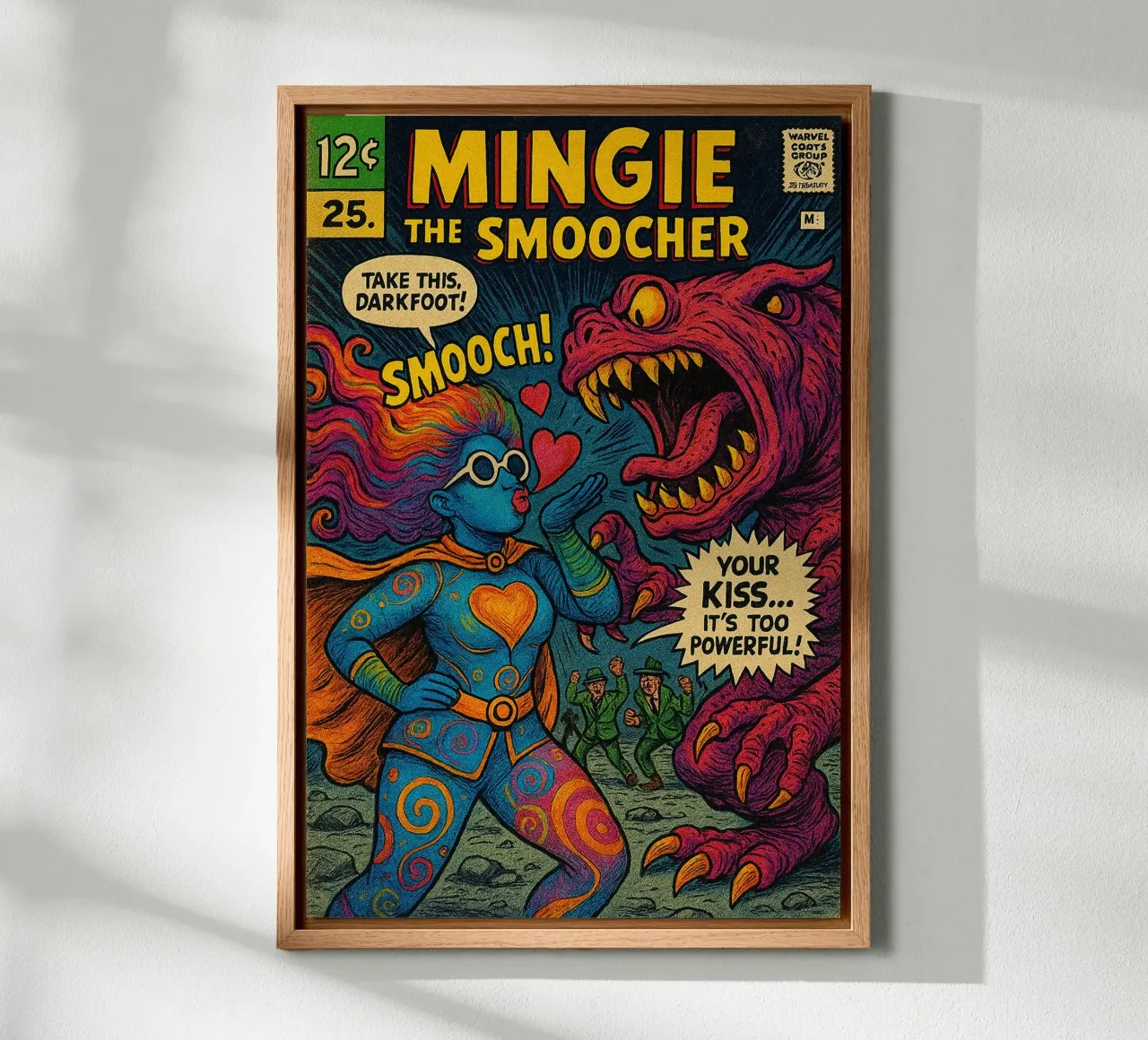 MINGIE THE SMOOCHER 1 - Fresh Supes On The Block alluminio dibond da Vintage Van Gogh