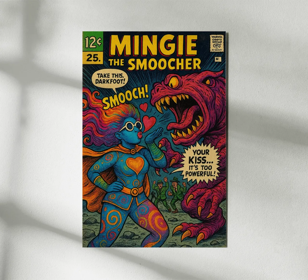 MINGIE THE SMOOCHER 1 - Fresh Supes On The Block alluminio dibond da Vintage Van Gogh
