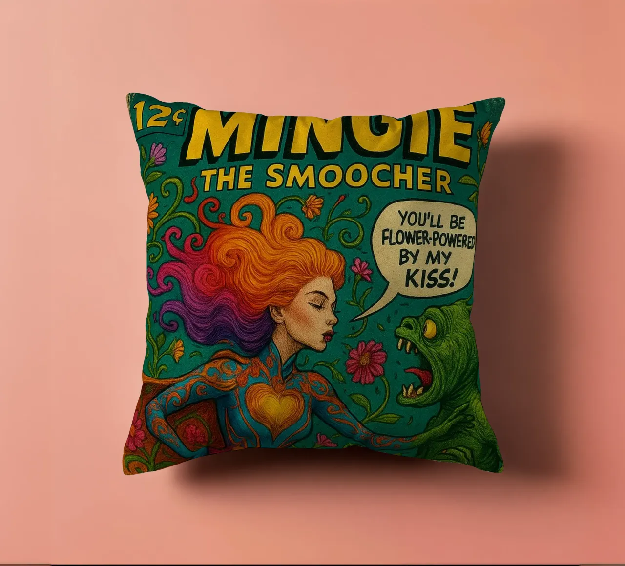 MINGIE THE SMOOCHER 2 - Fresh Supes On The Block cuscino da Vintage Van Gogh