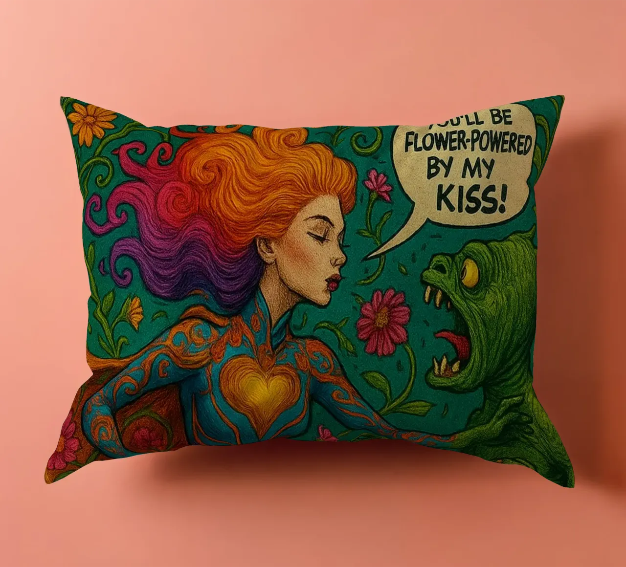 MINGIE THE SMOOCHER 2 - Fresh Supes On The Block cuscino da Vintage Van Gogh