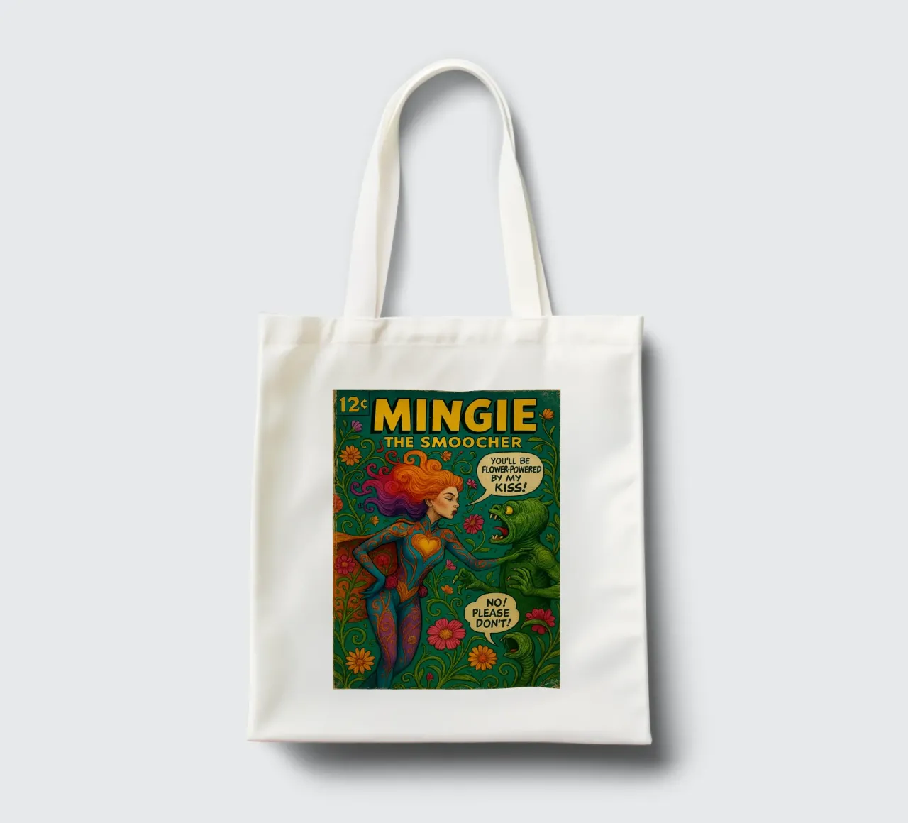 MINGIE THE SMOOCHER 2 - Fresh Supes On The Block borsa in juta da Vintage Van Gogh