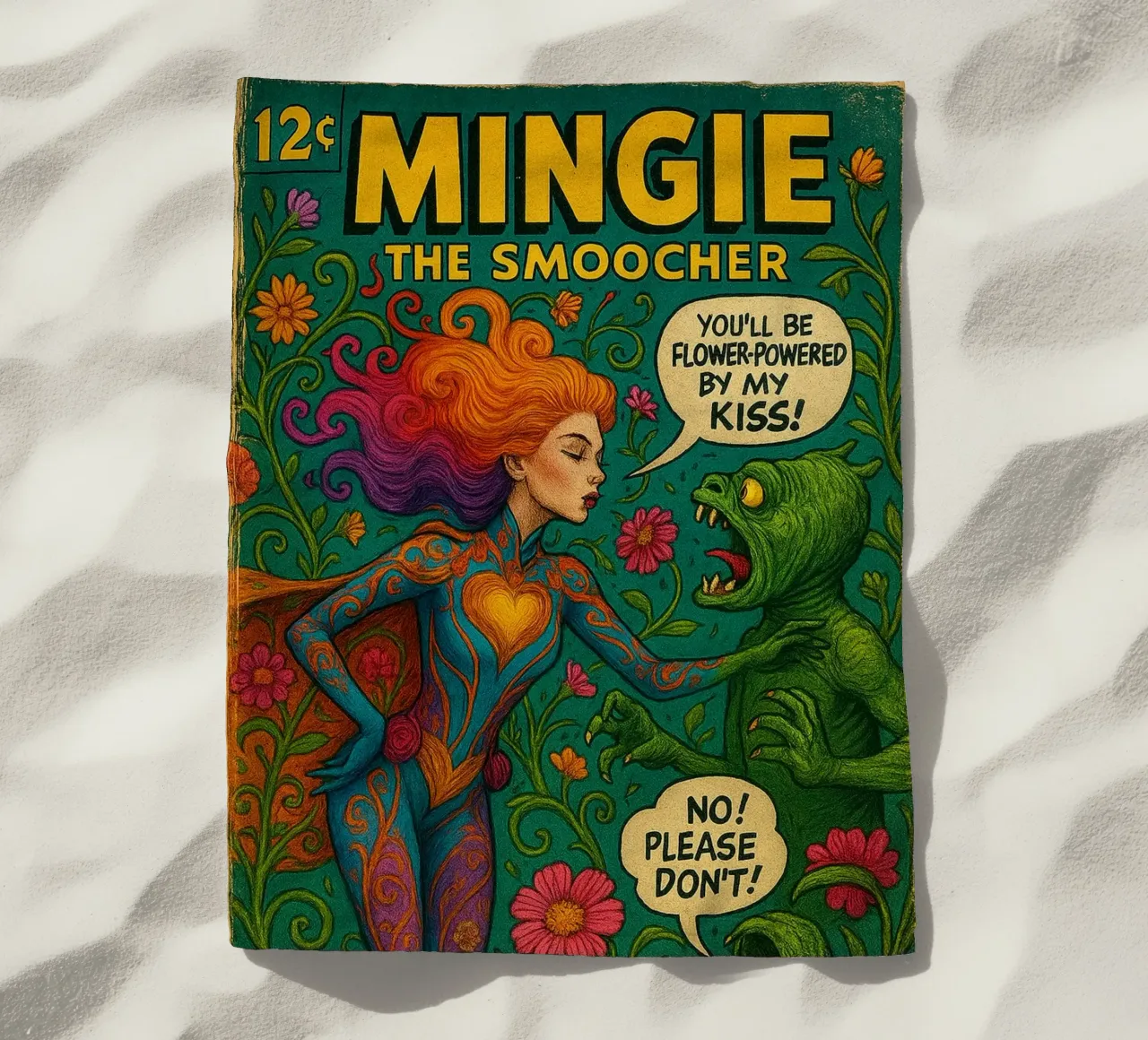 MINGIE THE SMOOCHER 2 - Fresh Supes On The Block telo mare da Vintage Van Gogh