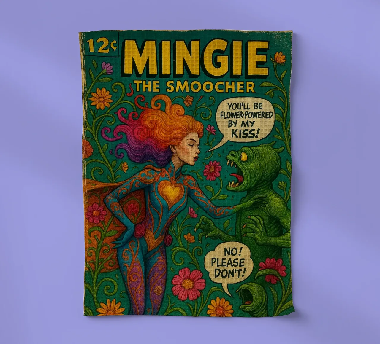 MINGIE THE SMOOCHER 2 - Fresh Supes On The Block canovaccio da cucina da Vintage Van Gogh