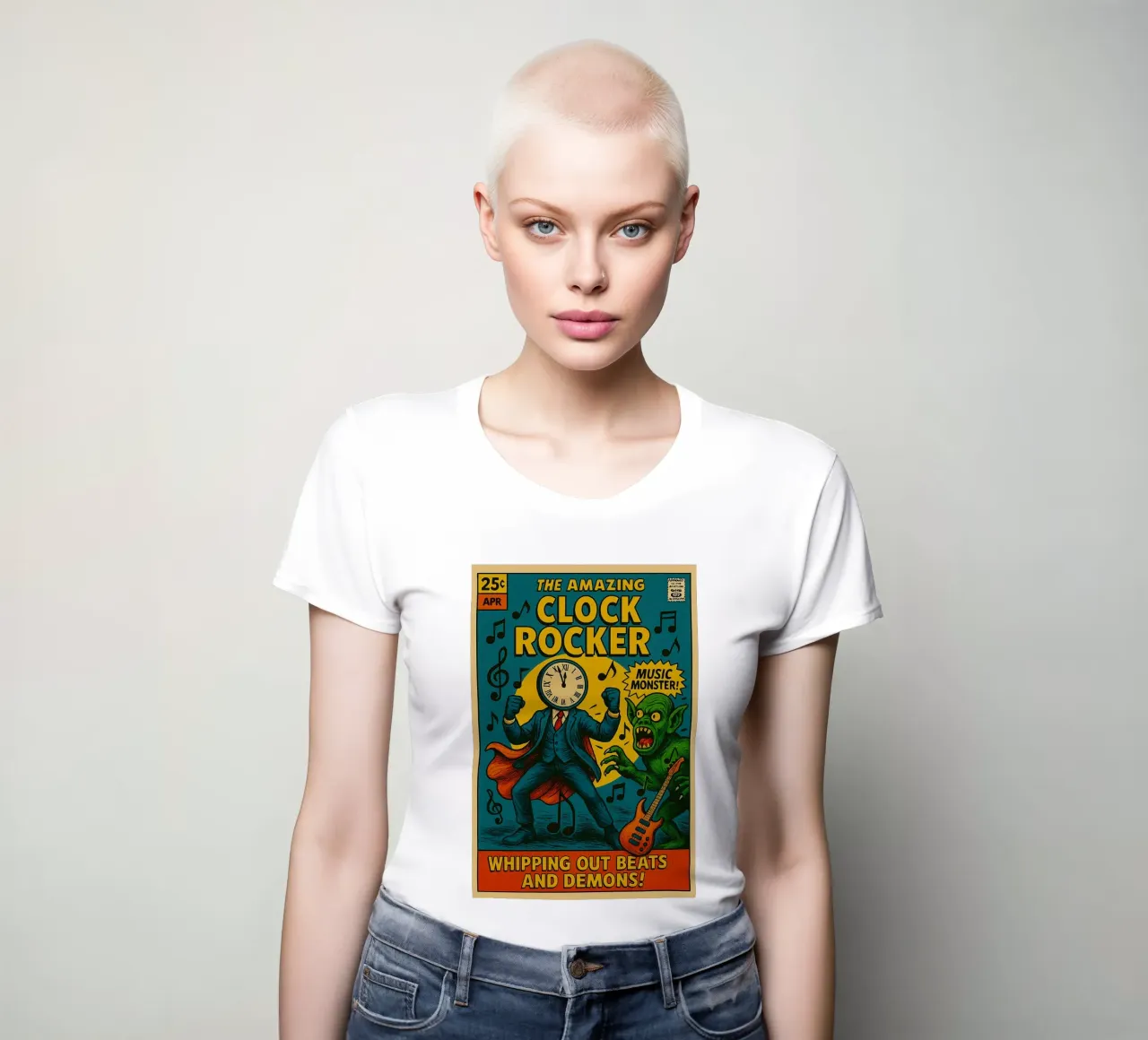 CLOCKMASTER - CLOCKROCKER - Fresh Supes On The Block t-shirt da donna da Vintage Van Gogh