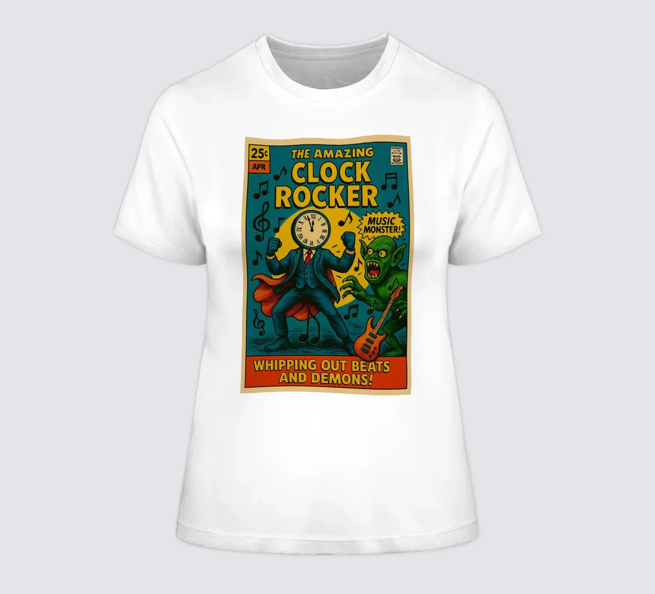 CLOCKMASTER - CLOCKROCKER - Fresh Supes On The Block t-shirt da donna da Vintage Van Gogh