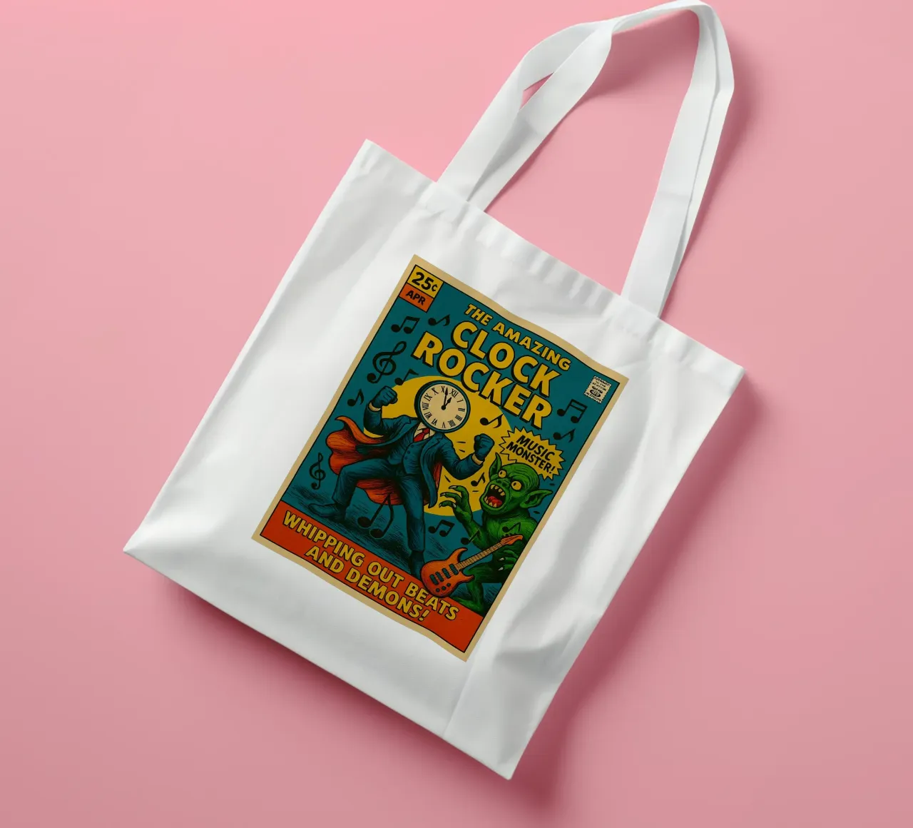 CLOCKMASTER - CLOCKROCKER - Fresh Supes On The Block borsa in juta da Vintage Van Gogh