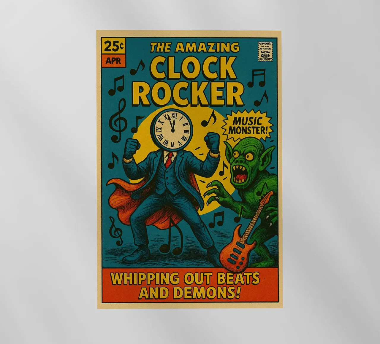 CLOCKMASTER - CLOCKROCKER - Fresh Supes On The Block pellicola backlit da Vintage Van Gogh