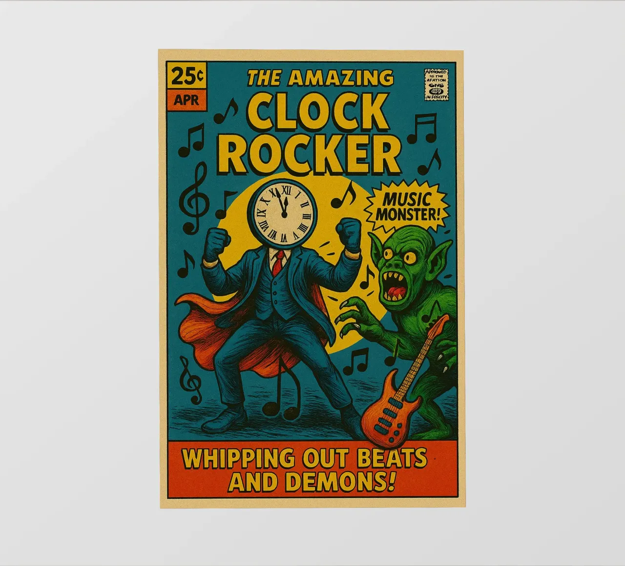 CLOCKMASTER - CLOCKROCKER - Fresh Supes On The Block pellicola backlit da Vintage Van Gogh