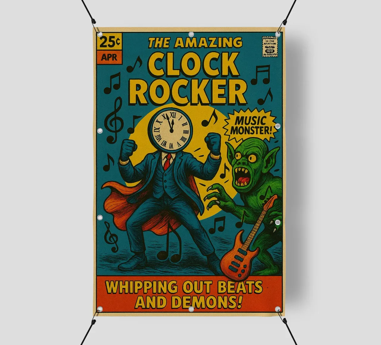 CLOCKMASTER - CLOCKROCKER - Fresh Supes On The Block telo in pvc da Vintage Van Gogh