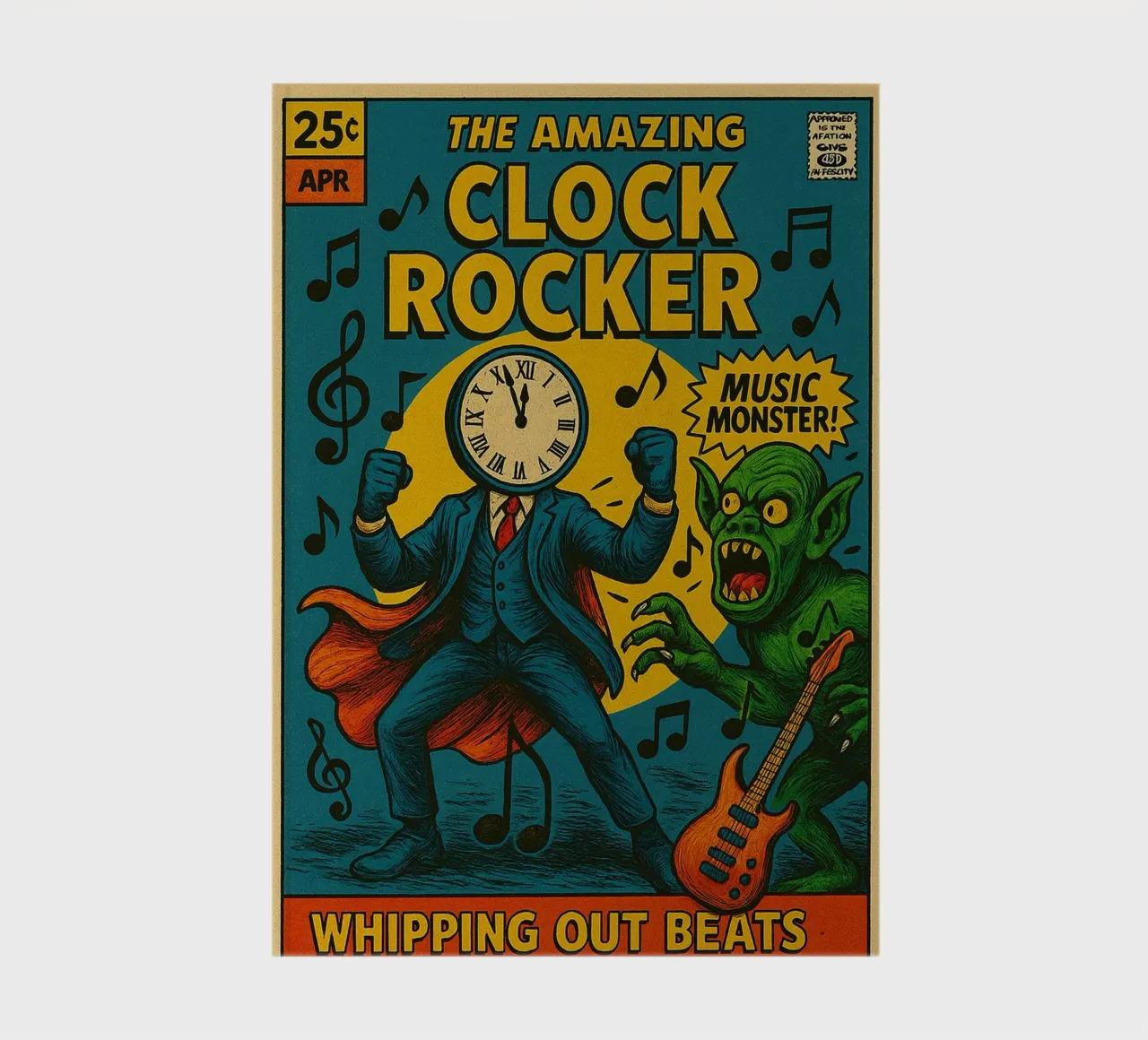 CLOCKMASTER - CLOCKROCKER - Fresh Supes On The Block Notizbuch von Vintage Van Gogh