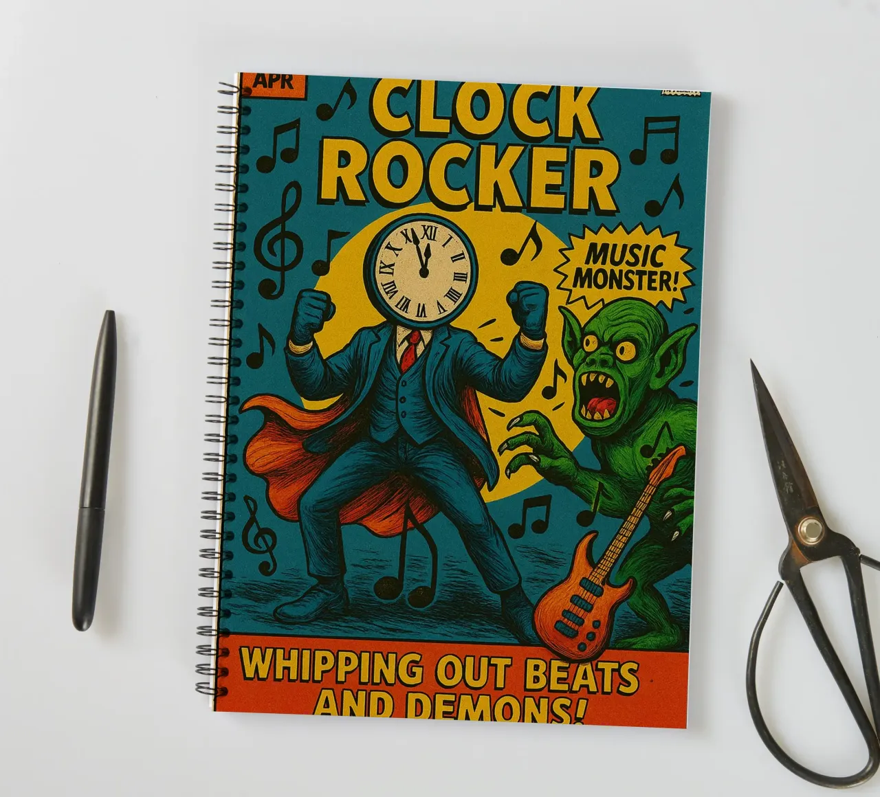 CLOCKMASTER - CLOCKROCKER - Fresh Supes On The Block diario ad anelli da Vintage Van Gogh