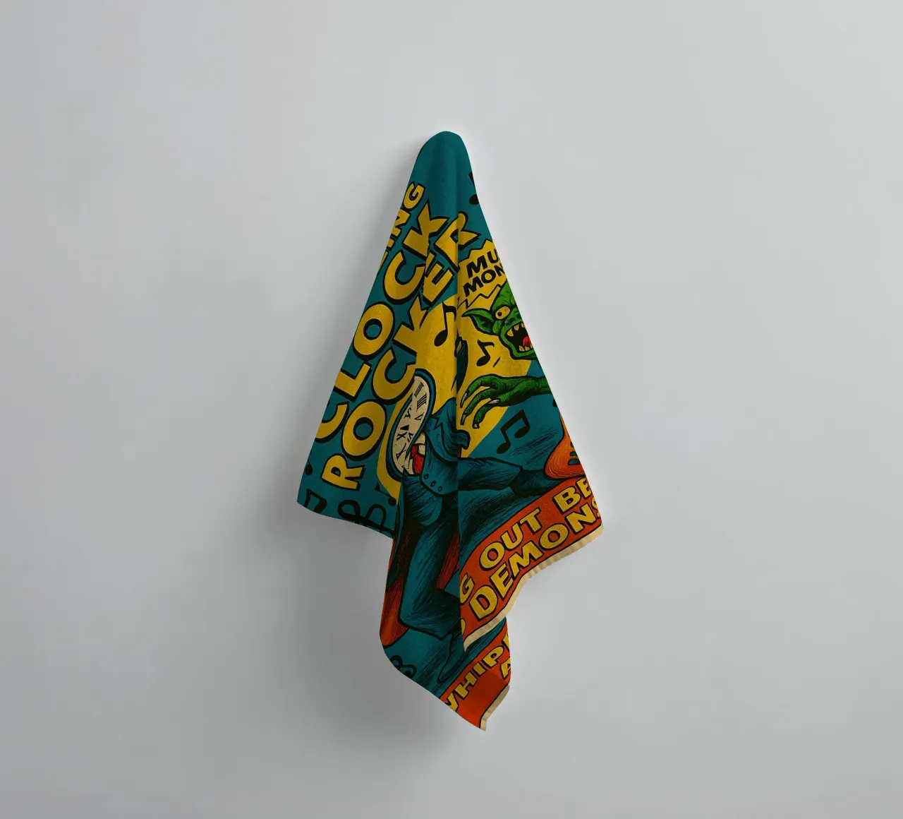CLOCKMASTER - CLOCKROCKER - Fresh Supes On The Block Handtuch von Vintage Van Gogh