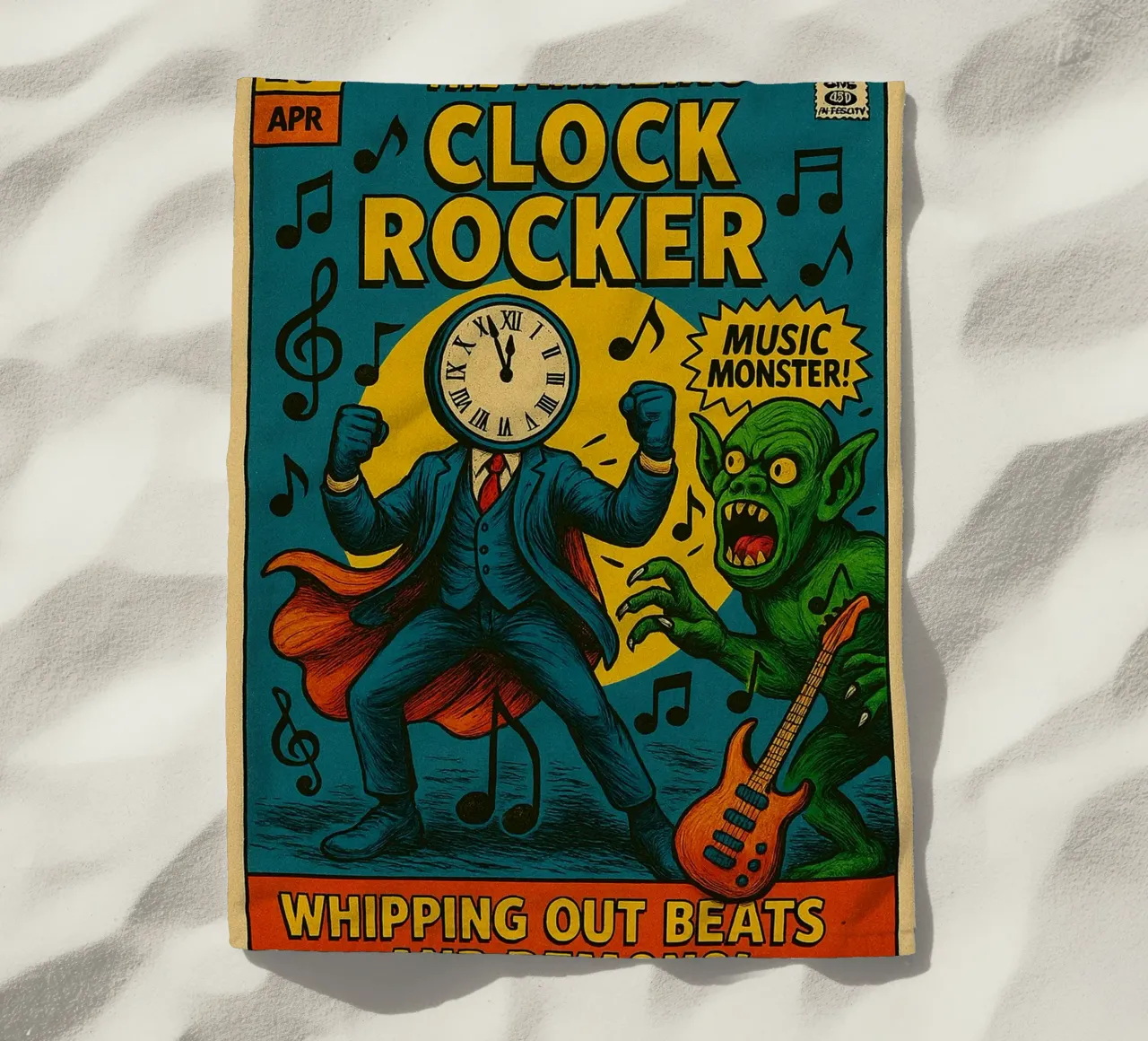 CLOCKMASTER - CLOCKROCKER - Fresh Supes On The Block telo mare da Vintage Van Gogh