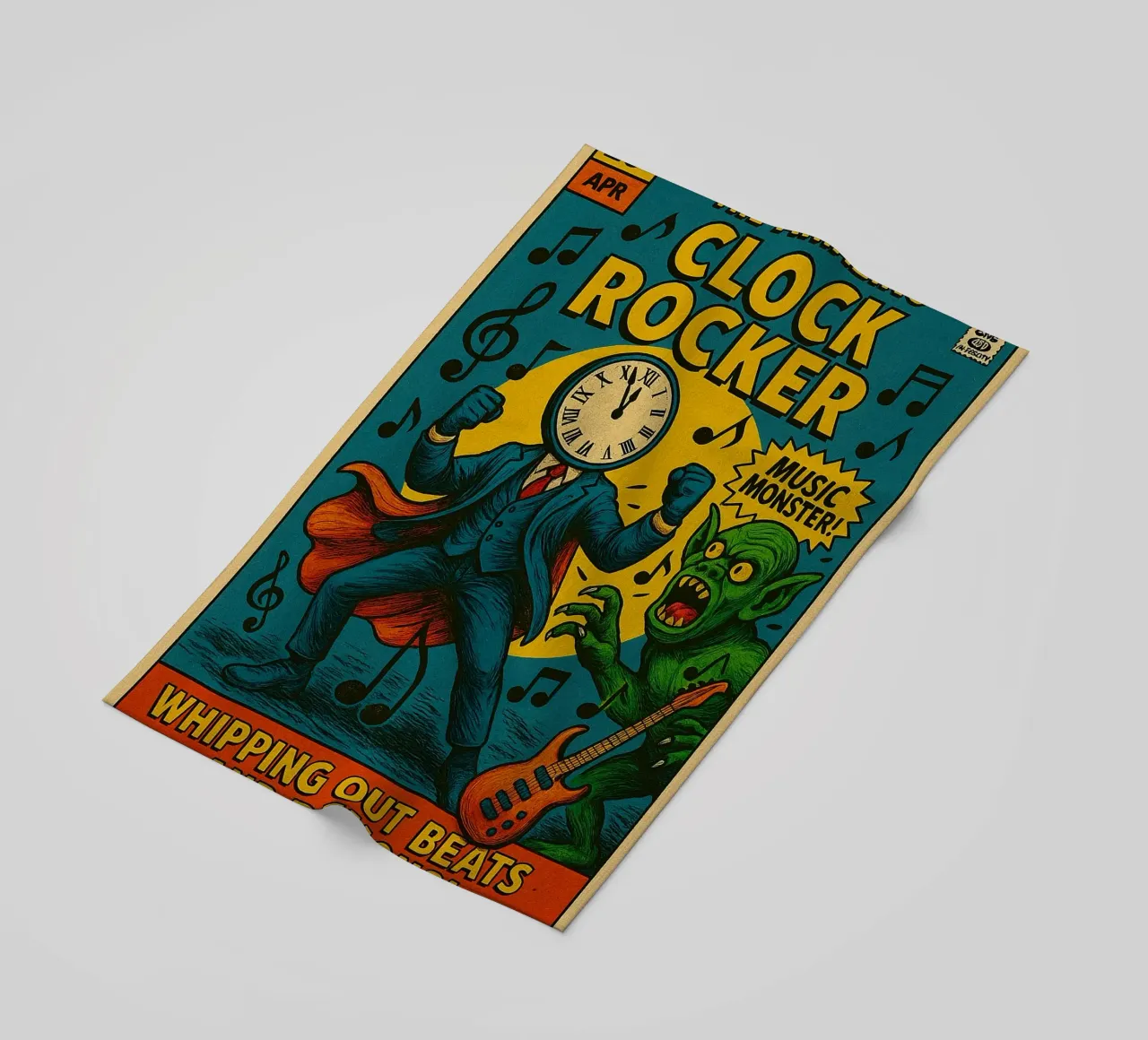 CLOCKMASTER - CLOCKROCKER - Fresh Supes On The Block telo mare da Vintage Van Gogh