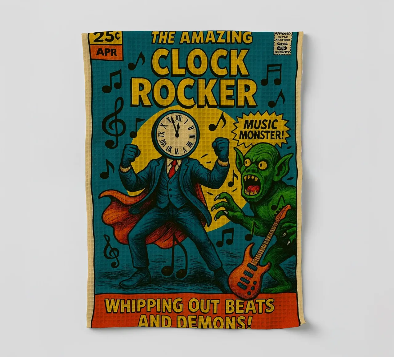 CLOCKMASTER - CLOCKROCKER - Fresh Supes On The Block canovaccio da cucina da Vintage Van Gogh