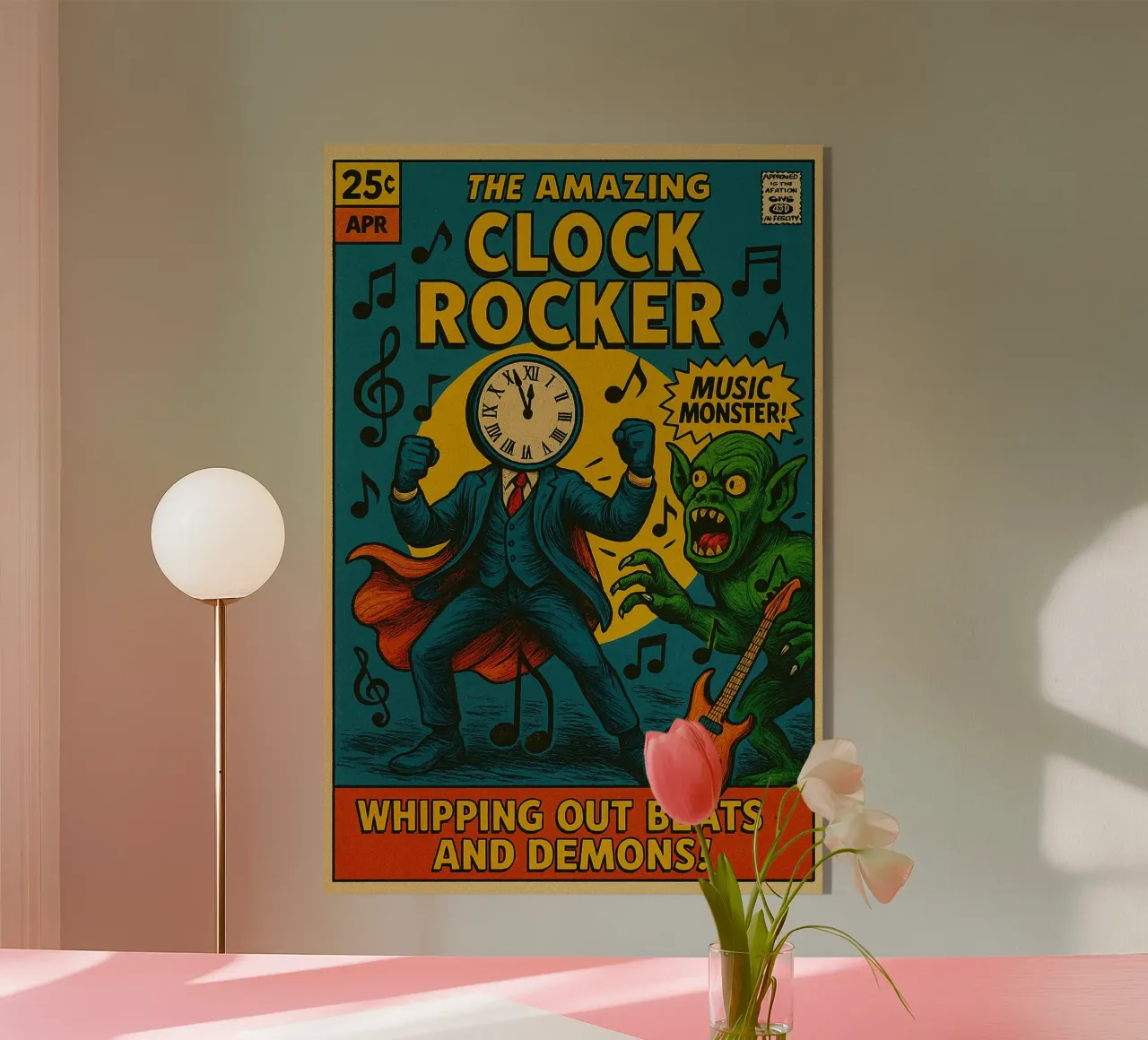 CLOCKMASTER - CLOCKROCKER - Fresh Supes On The Block plexiglass da Vintage Van Gogh