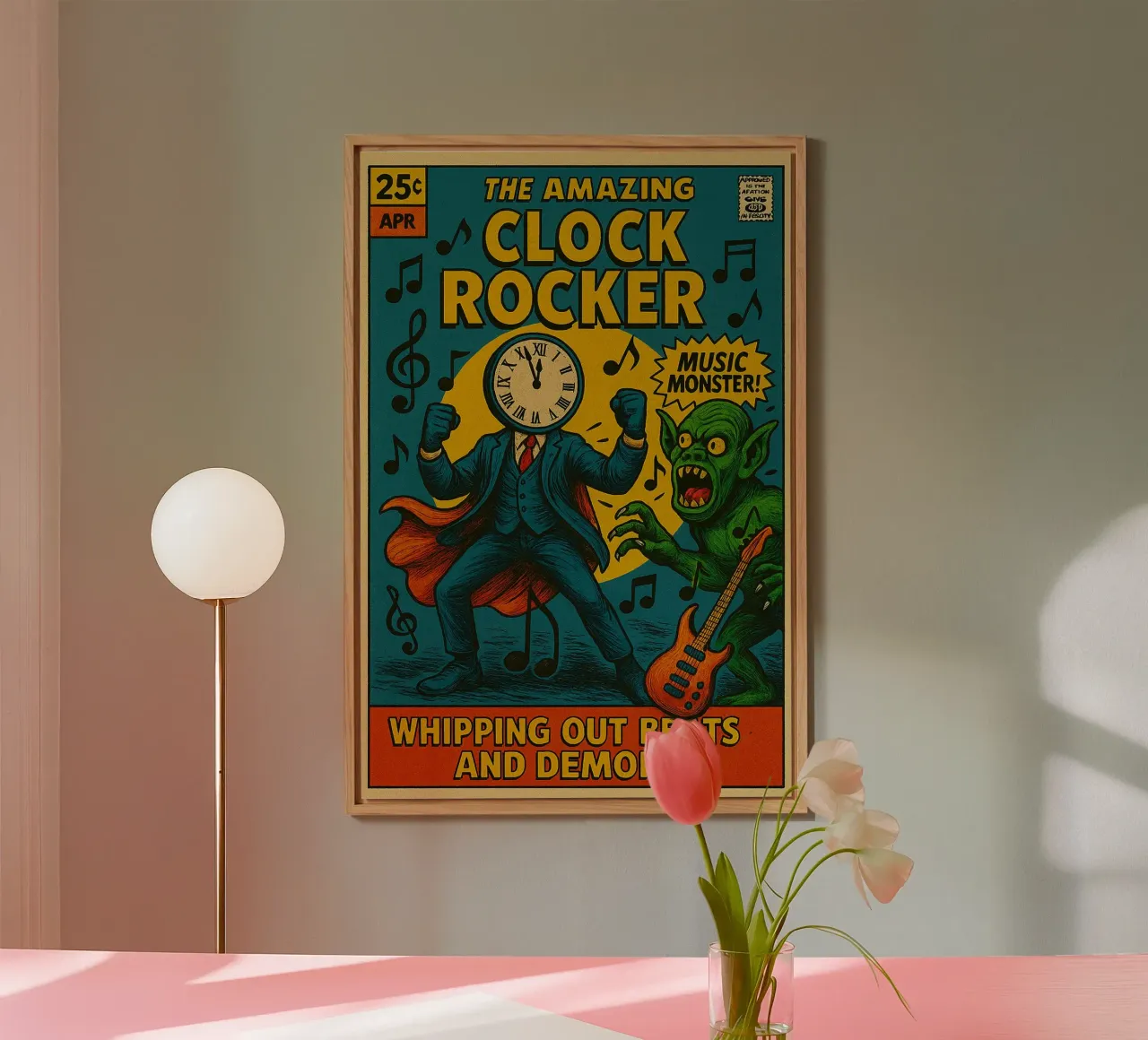 CLOCKMASTER - CLOCKROCKER - Fresh Supes On The Block alluminio dibond da Vintage Van Gogh
