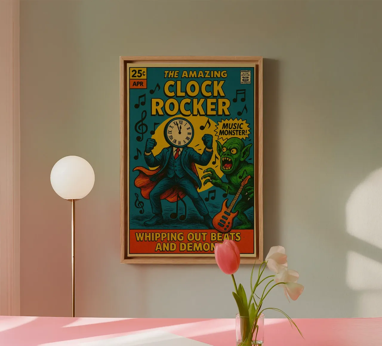 CLOCKMASTER - CLOCKROCKER - Fresh Supes On The Block tela da Vintage Van Gogh