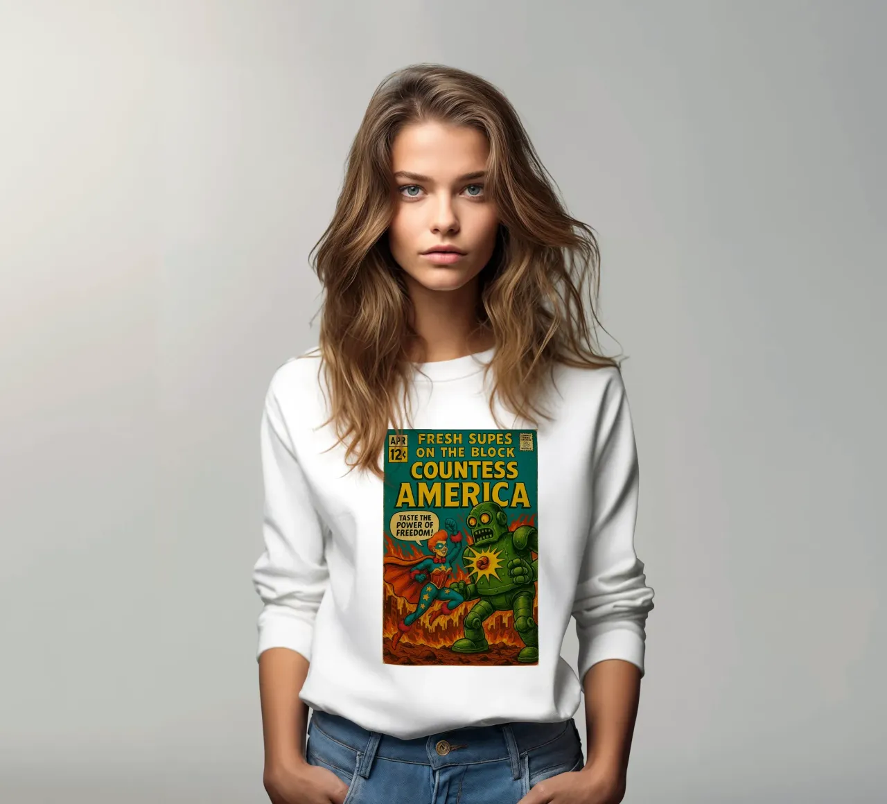 COUNTESS AMERICA - Fresh Supes On The Block felpa da Vintage Van Gogh