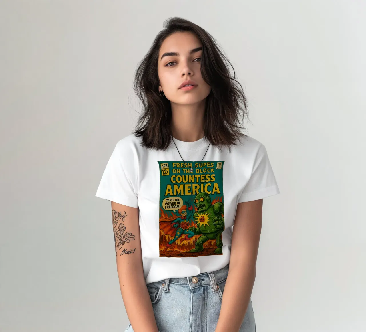 COUNTESS AMERICA - Fresh Supes On The Block t-shirt da Vintage Van Gogh