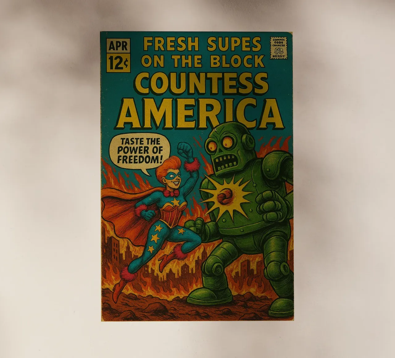 COUNTESS AMERICA - Fresh Supes On The Block pellicola backlit da Vintage Van Gogh