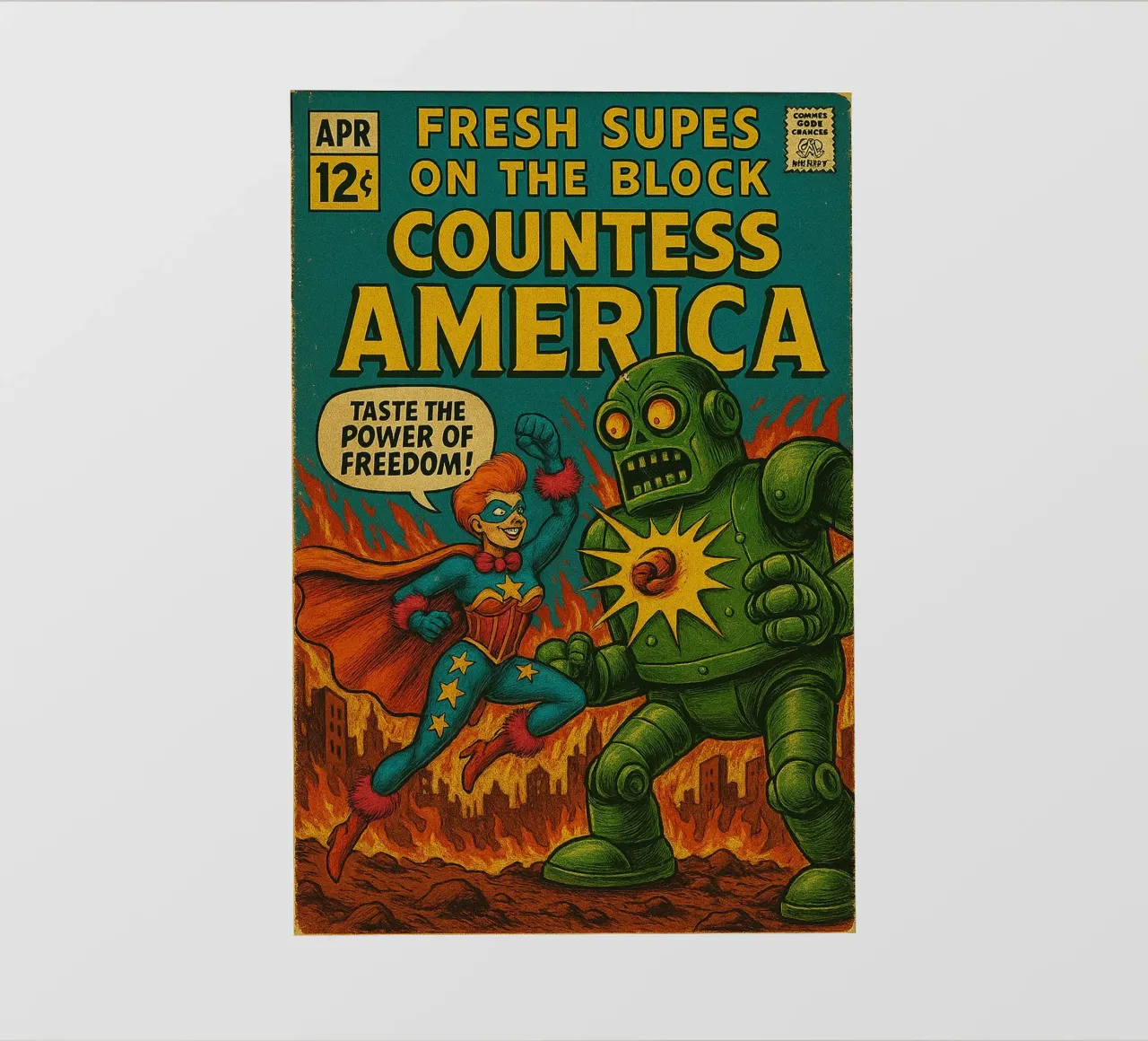COUNTESS AMERICA - Fresh Supes On The Block pellicola backlit da Vintage Van Gogh