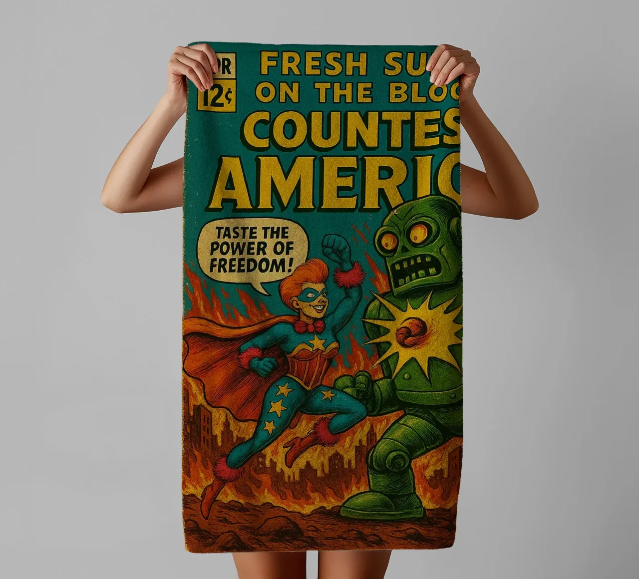 COUNTESS AMERICA - Fresh Supes On The Block asciugamano da bagno da Vintage Van Gogh