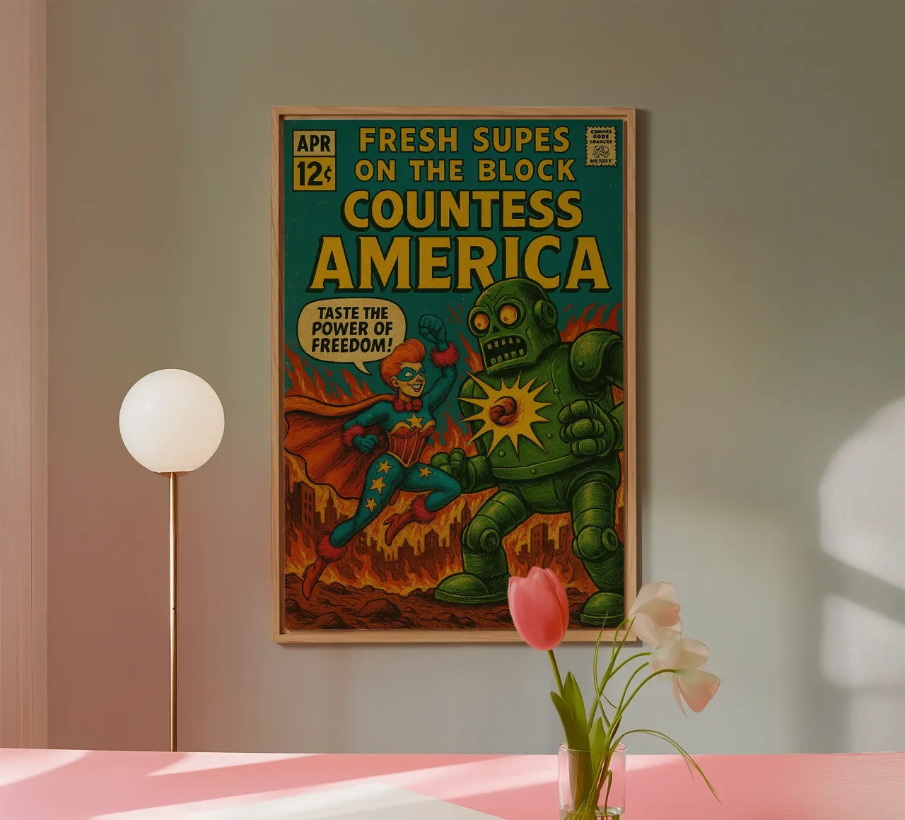 COUNTESS AMERICA - Fresh Supes On The Block alluminio dibond da Vintage Van Gogh