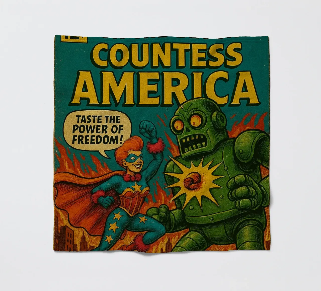 COUNTESS AMERICA - Fresh Supes On The Block coperta in pile da Vintage Van Gogh