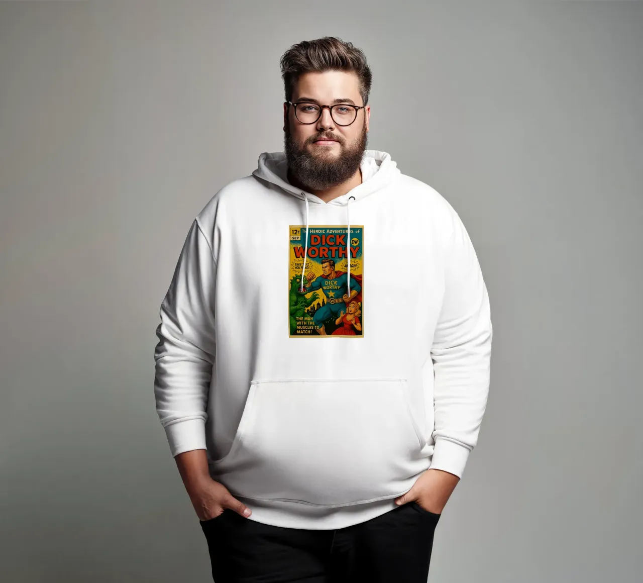 DICK WORTHY - Fresh Supes On The Block felpa con cappuccio da Vintage Van Gogh