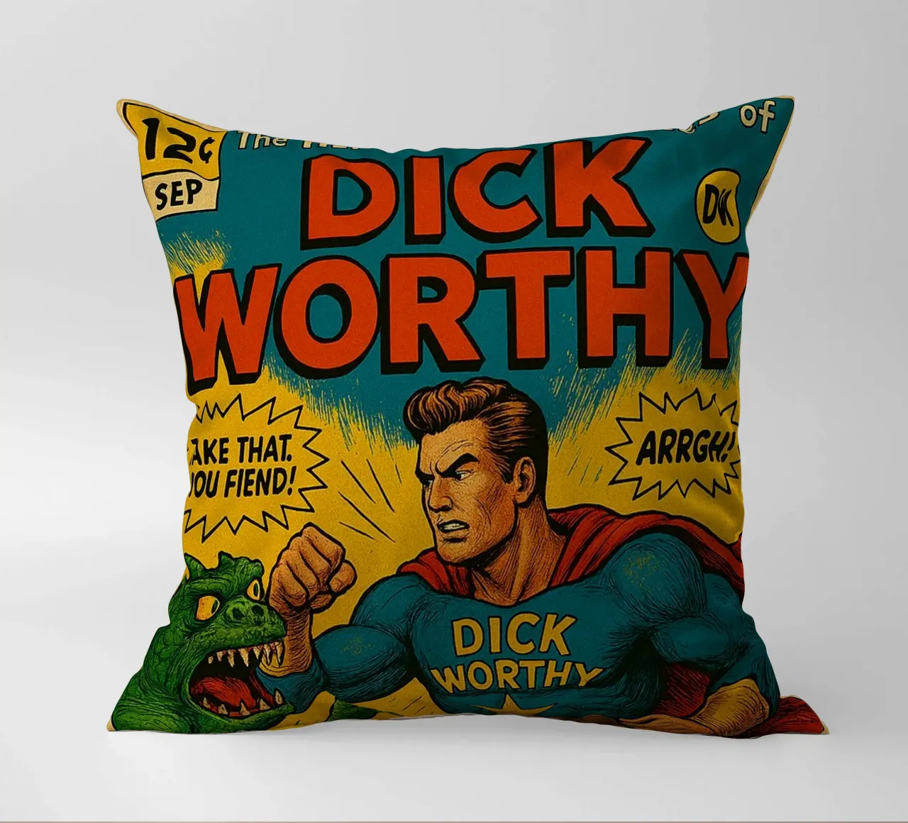 DICK WORTHY - Fresh Supes On The Block cuscino da Vintage Van Gogh