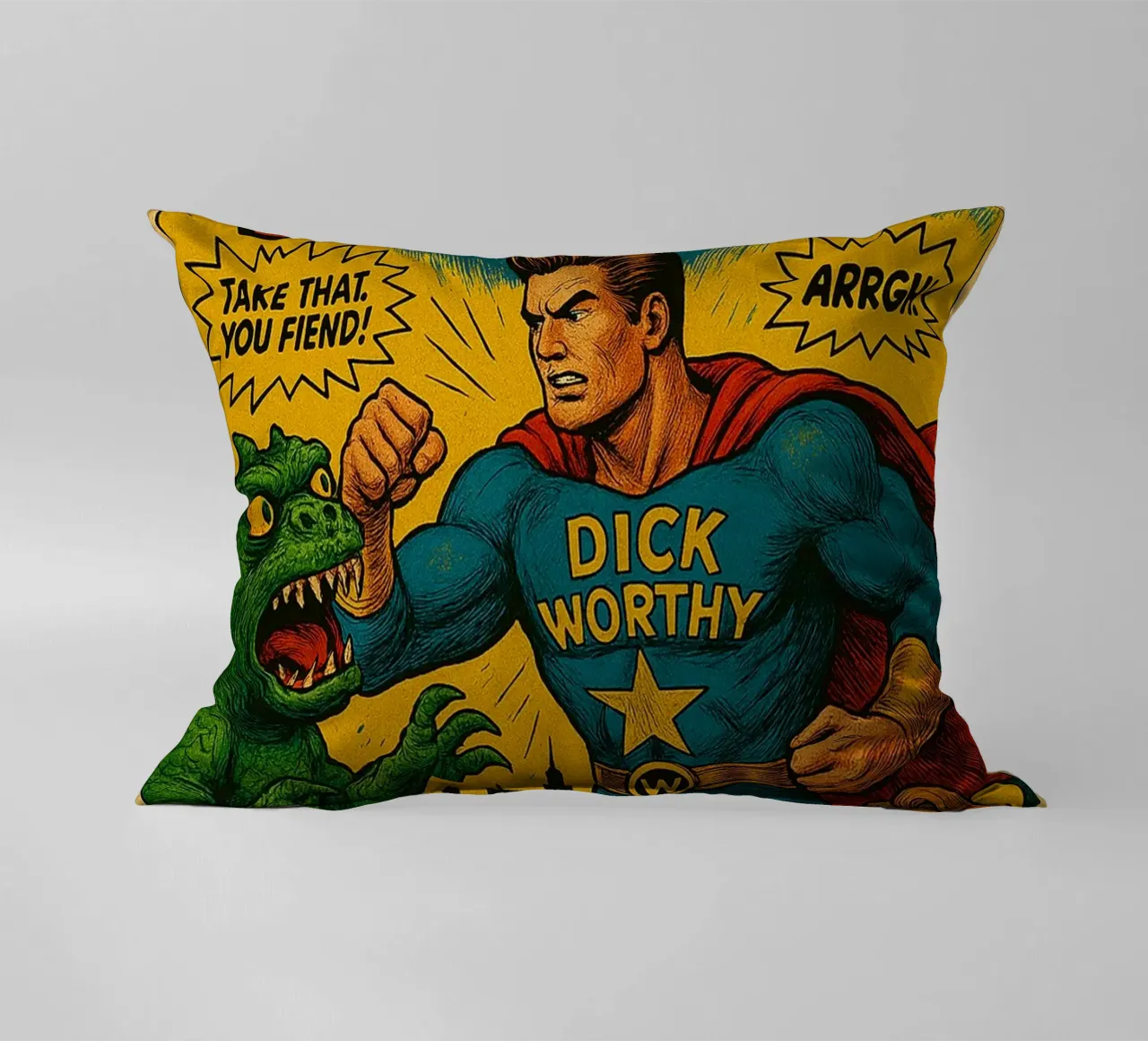 DICK WORTHY - Fresh Supes On The Block cuscino da Vintage Van Gogh