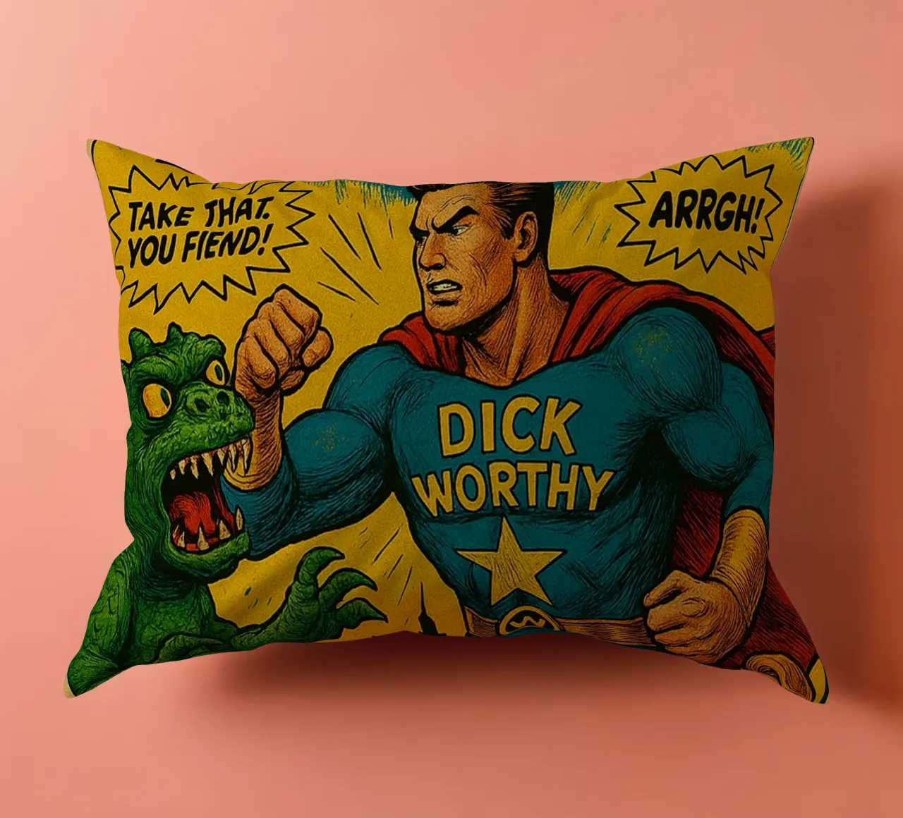 DICK WORTHY - Fresh Supes On The Block cuscino da Vintage Van Gogh