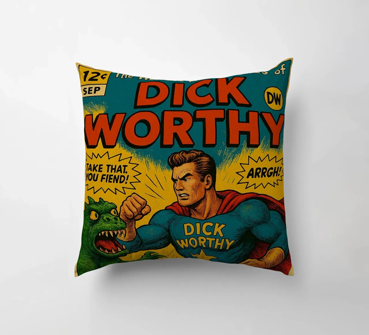 DICK WORTHY - Fresh Supes On The Block cuscino da Vintage Van Gogh