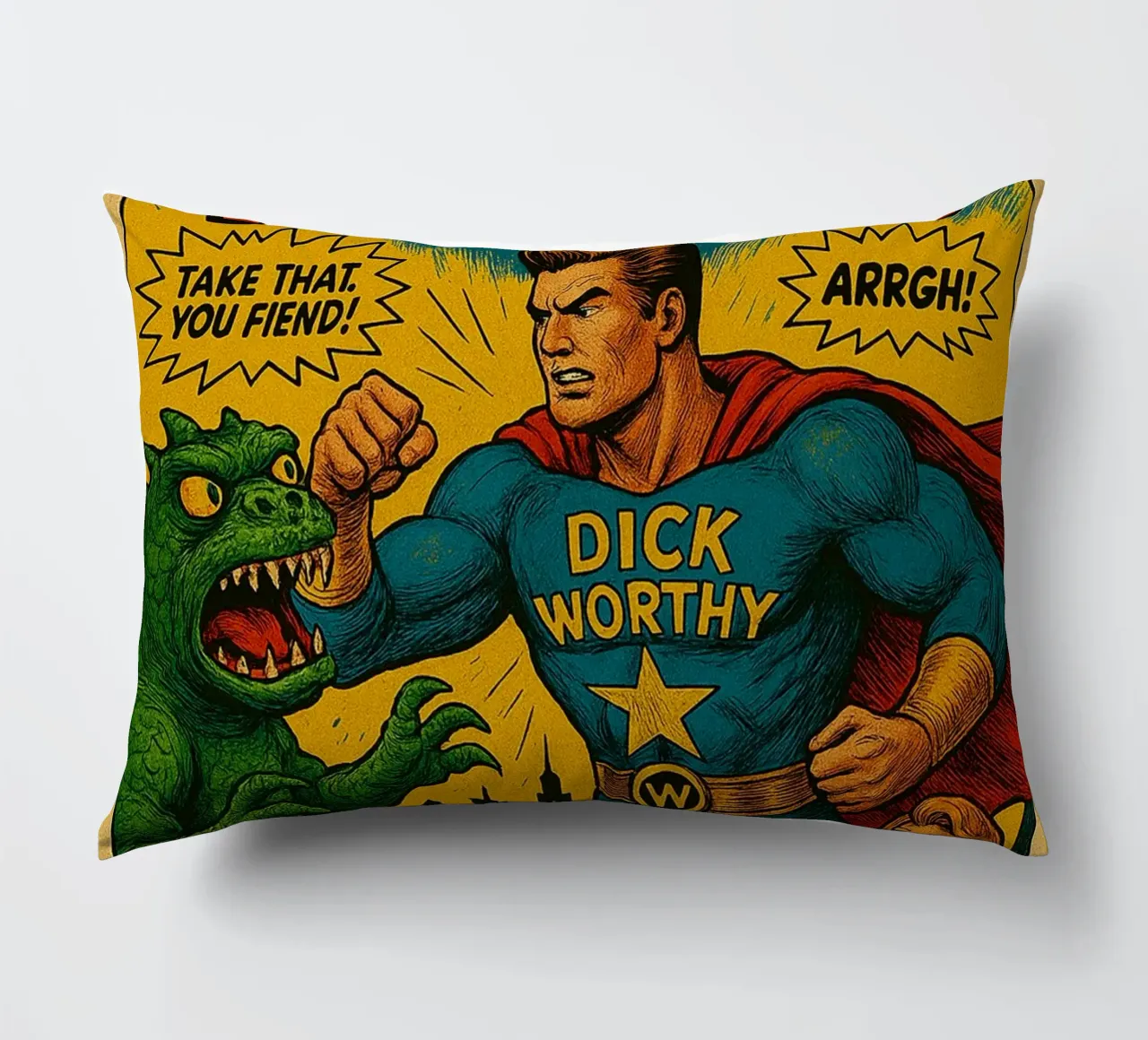 DICK WORTHY - Fresh Supes On The Block cuscino da Vintage Van Gogh