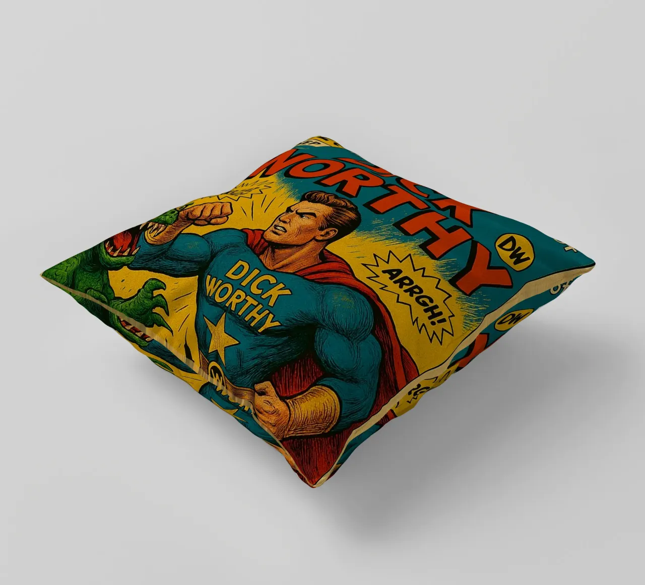 DICK WORTHY - Fresh Supes On The Block cuscino da Vintage Van Gogh