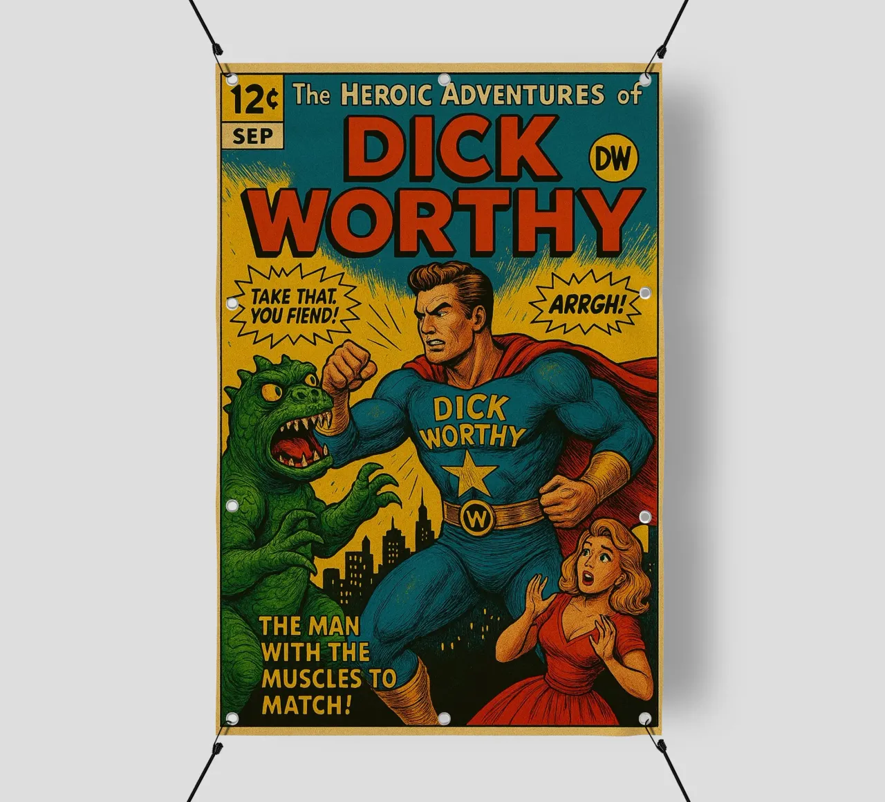 DICK WORTHY - Fresh Supes On The Block telo in pvc da Vintage Van Gogh