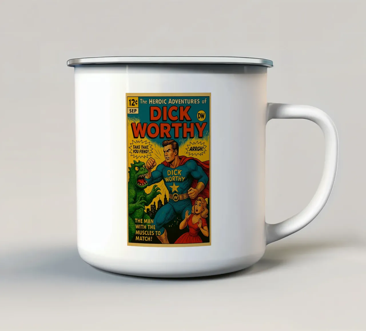 DICK WORTHY - Fresh Supes On The Block tazza in smalto da Vintage Van Gogh