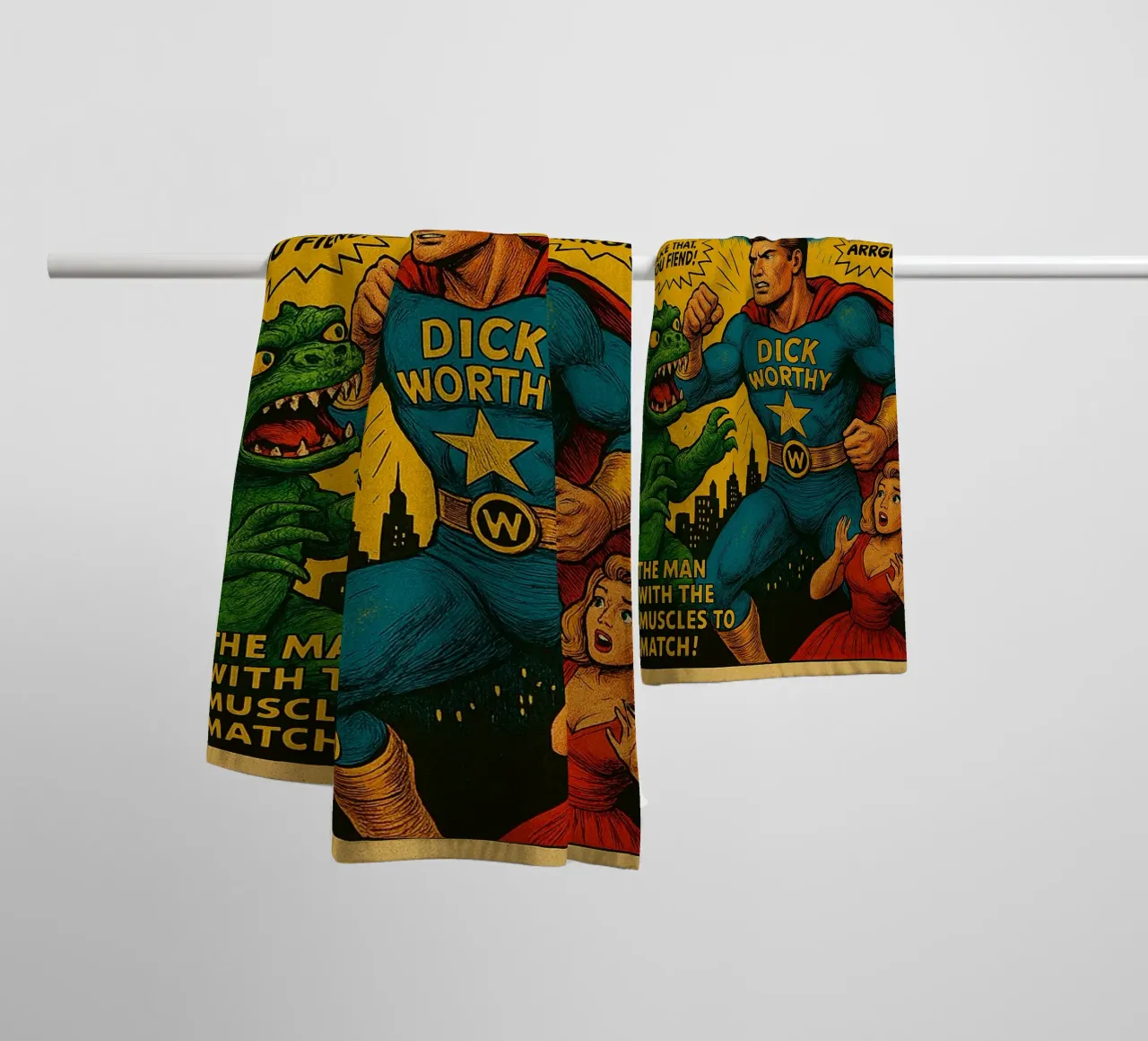 DICK WORTHY - Fresh Supes On The Block asciugamano da bagno da Vintage Van Gogh