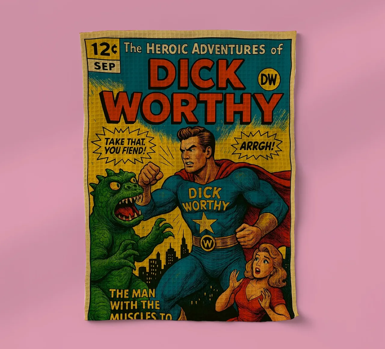 DICK WORTHY - Fresh Supes On The Block canovaccio da cucina da Vintage Van Gogh