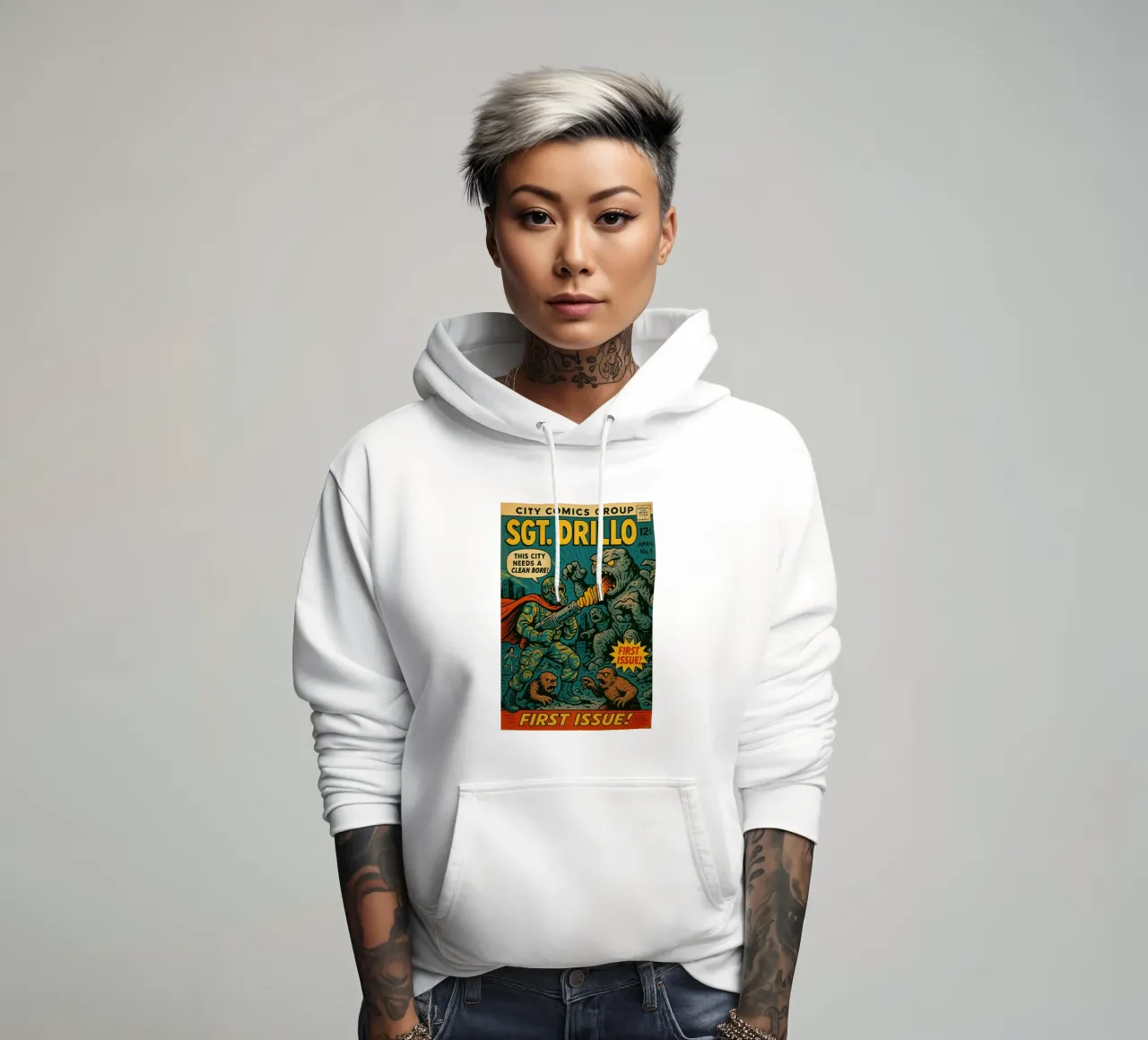 SGT DRILLO - Fresh Supes On The Block sudadera con capucha de Vintage Van Gogh