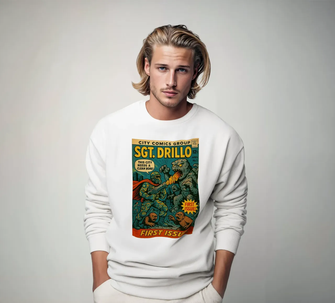 SGT DRILLO - Fresh Supes On The Block felpa da Vintage Van Gogh