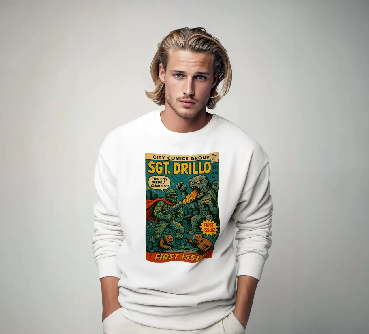 SGT DRILLO - Fresh Supes On The Block sudadera de Vintage Van Gogh