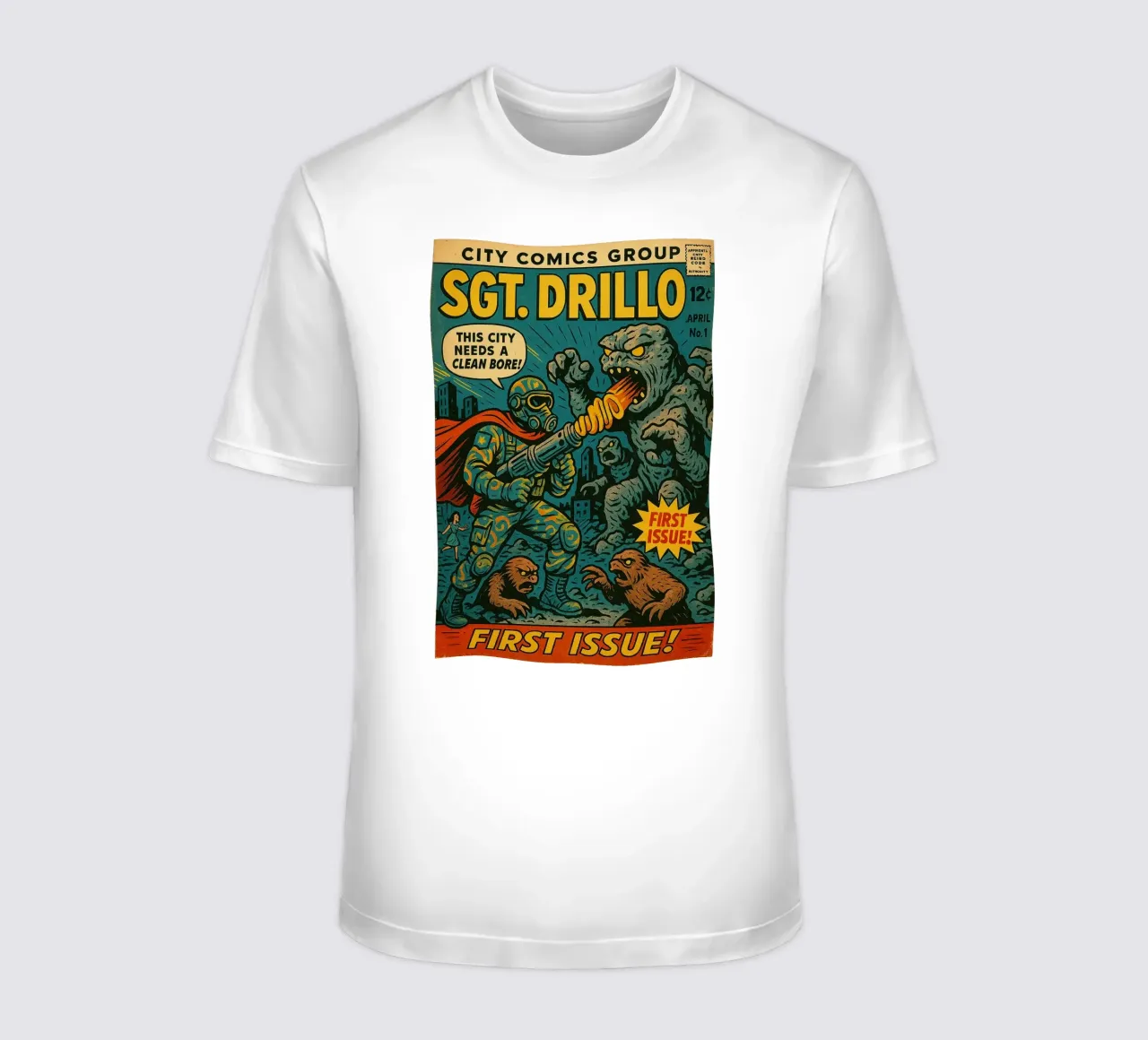 SGT DRILLO - Fresh Supes On The Block t-shirt da Vintage Van Gogh
