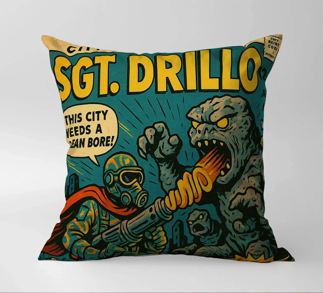 SGT DRILLO - Fresh Supes On The Block cuscino da Vintage Van Gogh
