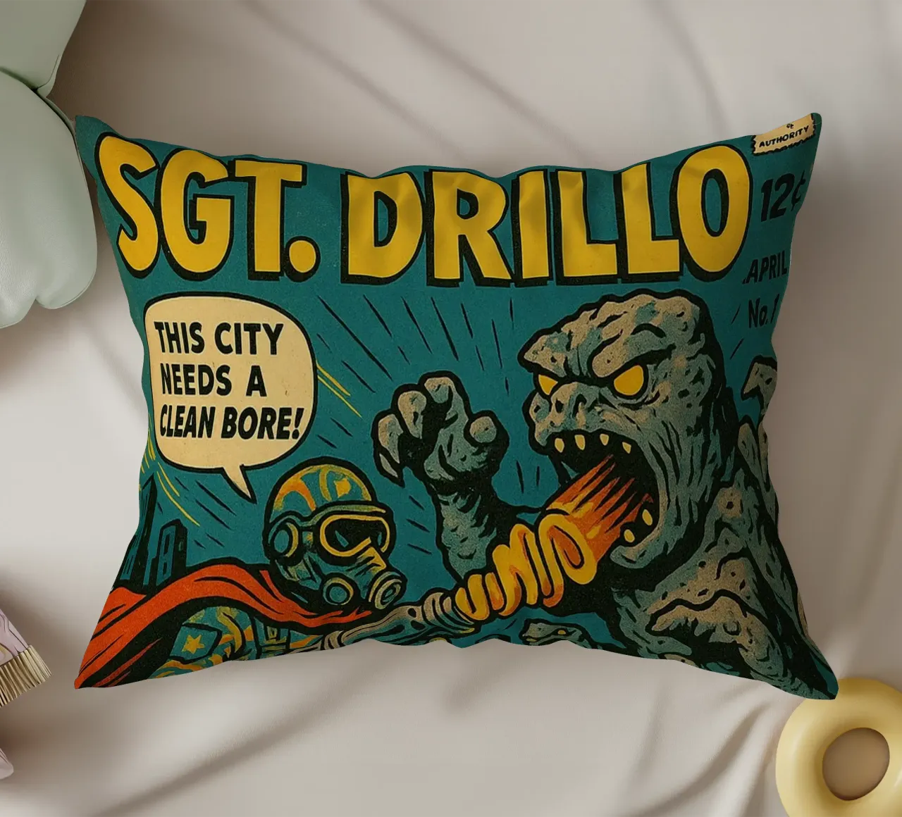 SGT DRILLO - Fresh Supes On The Block cuscino da Vintage Van Gogh