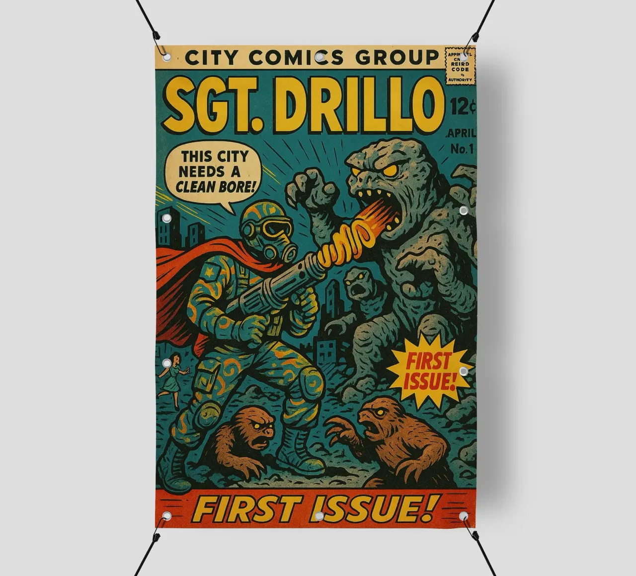SGT DRILLO - Fresh Supes On The Block telo in pvc da Vintage Van Gogh
