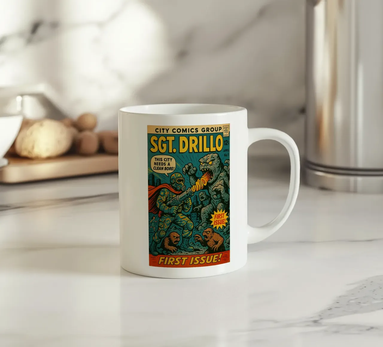 SGT DRILLO - Fresh Supes On The Block tazza in ceramica da Vintage Van Gogh