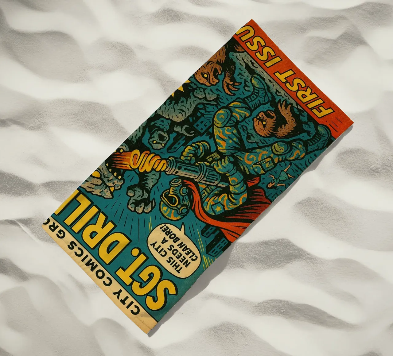 SGT DRILLO - Fresh Supes On The Block telo mare da Vintage Van Gogh